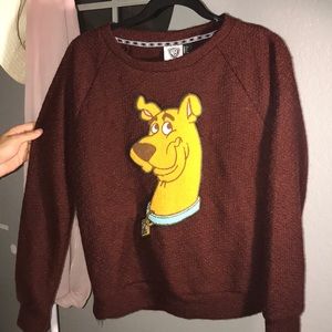 burgundy scooby doo sweater